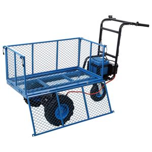 Carrello Elettrico da Giardino con Motore 24V DC 700W, Capacità di Carico 300 Kg, con Manico in Metallo - Product Image 5