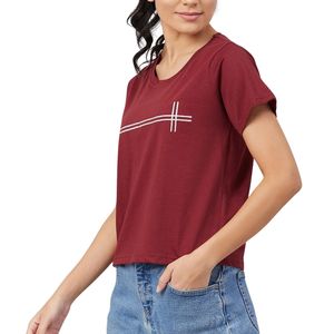 T-shirt en coton pour femme avec logo personnalisé, manches courtes, col rond, imprimé, écologique, respirant, décontracté, fabricant OEM en gros - Product Image 2