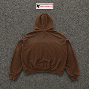 เสื้อฮู้ดซิปพรีเมียมสีน้ำตาลลายหัวใจ สไตล์สตรีทแวร์ ผ้าฝ้ายเฟรนช์เทอร์รี่ พิมพ์ลายหัวใจ ลำลอง สวมใส่ได้ในฤดูใบไม้ร่วง สำหรับผู้ชาย - Product Image 6