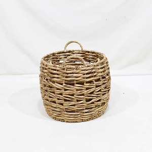 Woven Water Hyacinth <b>Storage</b> <b>Basket</b> <b>Rope</b> Handle Organizer Bin for Living Room Nursery Bathroom - Product Image 4