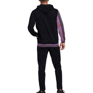 Conjunto Deportivo Personalizado para Hombre, Talla Grande XL, Sudadera Deportiva de Algodón, Color Morado Liso, Sudadera con Capucha para Gimnasio, Invierno - Product Image 3