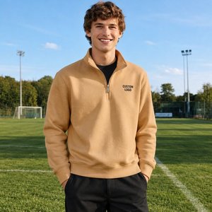 Sudadera Moderna de Media Cremallera para Hombre, Ligera, de Manga Larga, Color Blanco, Ropa de Moda para el Día a Día - Product Image 6
