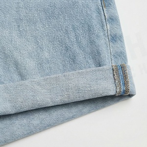 Shorts en jean taille mi-haute très extensibles pour femme, grandes tailles, décontractés, tendance, effet délavé, styles estivaux, streetwear branché - Product Image 6