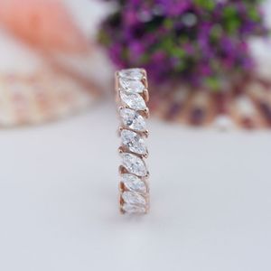 Luxury Exquisite 925 Sterling Silver Gold Plated Engagement Wedding <b>Rings</b> with Diamond Cuff Design <b>Fine</b> Jewelry for Women - Product Image 2