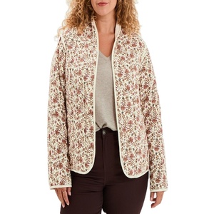 Chaqueta Acolchada Reversible Blanca para Mujer Talla Grande, Ecológica, Resistente al Viento, Transpirable, Ligera y Cálida para Invierno, de Doble Cara - Product Image 1