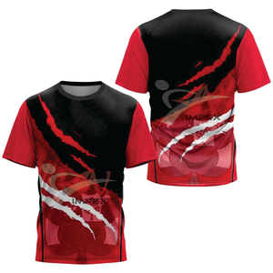เสื้อยืดโพลีเอสเตอร์แขนสั้นแบบแห้งเร็วสำหรับทุกเพศ พิมพ์ลายแบบซับลิเมชั่น เหมาะสำหรับวิ่งมาราธอนสำหรับผู้ชาย - Product Image 4