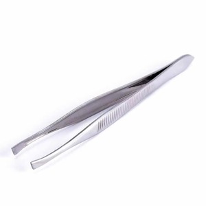 Pinza para Cejas de Acero Inoxidable con Punta Inclinada, Herramienta Profesional de Precisión para Depilación Facial, para Salón de Belleza - Product Image 1