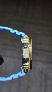 Montre Laysware de luxe avec diamants Moissanite VVS, boîtier en strass, bracelet en silicone bleu clair, montre unisexe Hip Hop, cadeau - Product Image 6