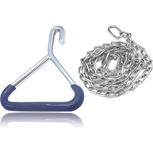 Chaînes de traction pour veau, 30 pouces, appareil d'obstétrique, 2 poignées, crochets de traction, acier inoxydable, instrument obstétrique vétérinaire - Product Image 6