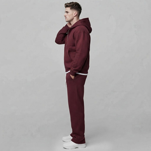 2027 New arrival Streetwear Solid color winter casual wear <b>Men's</b> Tracksuits Custom Clothing 100% Cotton 350GSM <b>man</b> <b>2</b> <b>Piece</b> <b>Set</b> - Product Image 5