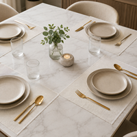 Ensemble de sets de table rayés |   Collection de sets de table élégants |   Napperons de table de cuisine résistants à la chaleur et lavables pour la maison