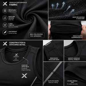 Camisetas de Compresión Personalizadas para Hombre X Sports City, Mezcla de Poliéster y Elastano, Alta Demanda, Ropa Deportiva OEM/ODM, Venta Caliente - Product Image 4