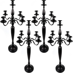 Modern Black Aluminum 5 Arms Candelabra <b>Candle</b> Stand Holder for Wedding Party Dining Table Decoration Hotel Decor At <b>Cheap</b> Price - Product Image 1
