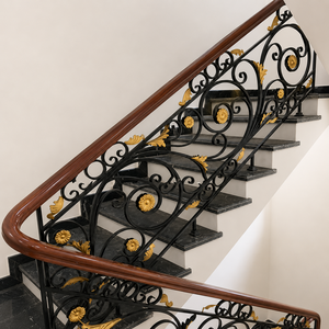 Heavy-Duty <b>Iron</b> Stair Railing: Premium Custom Metal Balusters & Handrails Offering Unmatched Security & Sophisticated Style! - Product Image 2