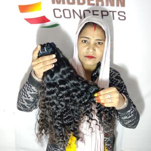 Extensions de cheveux humains bruts non traités provenant du sud de l'Inde, directement du sud de l'Inde, lots de cheveux humains bouclés naturels bon marché - Product Image 6