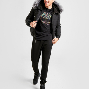 Blouson matelassé imperméable en toile mi-lourd pour homme avec capuche amovible personnalisable – Coupe ample, le plus esthétique, personnalisable OEM - Product Image 2