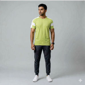 Camiseta Deportiva de Cuello Redondo para Hombre con Logotipo Personalizado, Transpirable, Ajustada, Color Granate, Cuello Redondo, Camisetas de Algodón - Product Image 1