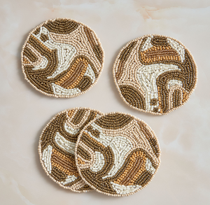 Juego de Posavasos con Cuentas, Juego de Posavasos de Vidrio Hechos a Mano de Alta Calidad, Posavasos con Cuentas Artesanales Más Vendidos - Product Image 5