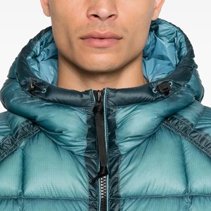 Manteau d'hiver pour homme, couleur turquoise, à capuche, en duvet, coupe classique, fermeture éclair, épais, décontracté, imperméable en nylon, couleur unie, le plus vendu - Product Image 3