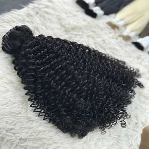 Top Quality Wholesale <b>Curly</b> <b>Bundles</b> 100% Human Brazilian Hair Cuticle Aligned Hair Extensions Weft - Product Image 3