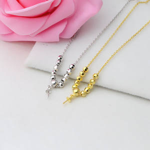 Ensemble de bracelets en argent S925 pour femmes à faire soi-même avec 10 perles, 1 collier avec chaîne de réglage, pendentifs fins, colliers vides, bijoux en perles - Product Image 4