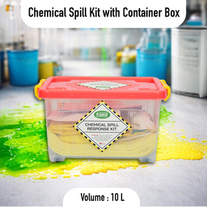 Kit Profesional de Respuesta a Materiales Peligrosos: Capacidad de 10L con Contenedor Transparente para la gestión de fugas pequeñas a medianas en laboratorios o talleres. - Product Image 2