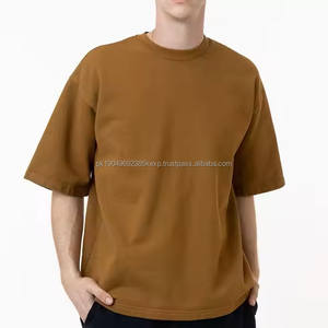 เสื้อยืดแขนสั้นผู้ชายคุณภาพสูง ผ้าฝ้ายสองชั้น ทรงโอเวอร์ไซส์ ขายส่งเสื้อยืดผู้ชาย - Product Image 3