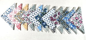 Hand Block Print Square Cotton <b>Bandana</b> Scarf 21X21 Inches Handmade Breathable Skin-Friendly Casual Soft Headwrap Neckerchief - Product Image 3