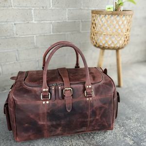 Bolsa de Viaje de Gran Capacidad, Bolsa de Fin de Semana Clásica, Bolsa de Mano para Pasar la Noche, Bolsa de Viaje de Cuero Genuino para Viajes - Product Image 2
