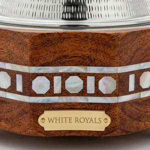 Olla de Madera de Lujo Premium y Duradera con Incrustaciones de Madreperla, Tapa de Acero Inoxidable y Latón, Ecológica y con Retención de Calor - Product Image 2