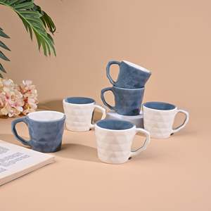 Stormy <b>Slate</b> Blue Ceramic Infusion Cup Set of 6 - Product Image 6