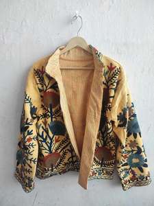 Chaqueta Bordada Suzani, Estilo Único, Hecha a Mano, Chaqueta Floral para Mujer, Estilo Nuevo, Chaqueta Boho Suzani, Regalo para Ella - Product Image 2