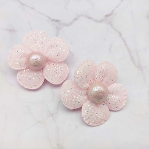 Barrette à cheveux en tissu à nœud floral, mignonne et douce, multicolores pastel, usage quotidien, 10 pièces/ensemble - Product Image 4