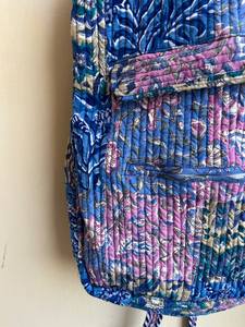 Bolsa de Viaje Ligera Plegable Estilo Indio, Bolso para Portátil Hippie, Bolsa Escolar Colorida, Mochila de Algodón Hecha a Mano con Parches, Estilo Boho - Product Image 3