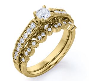 Anillo de Boda Vintage con Diamante Moissanite de 1.25 Quilates, Corte Art Deco, Engaste de Garras, Chapado en Oro Blanco, Joyería para Fiesta de Compromiso - Product Image 4