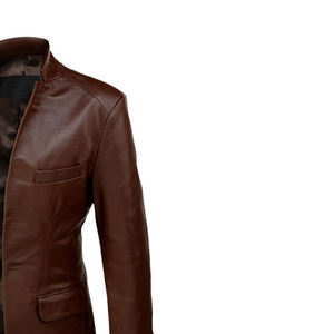 Blazer en cuir pour homme, tendance, anti-plis, haute qualité, prix abordable, avec logo/couleurs personnalisables - Product Image 3