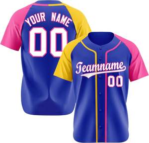 Maillots de baseball personnalisés de haute qualité, nouveau design, respirants, séchage rapide, 100% polyester, vêtements de sport pour hommes adultes - Product Image 1