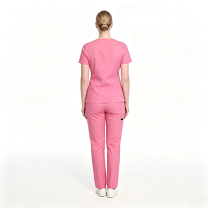 Uniformes d'hôpital unisexes de haute qualité, ensemble de blouses d'infirmière, entièrement personnalisables, en tricot extensible/polyester - Product Image 5