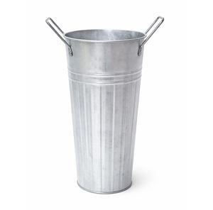 Cubo de metal galvanizado de 15 pulgadas para flores - Cubos de flores estilo rústico para floristería con asas, florero metálico para el hogar y el jardín - Product Image 2