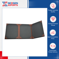 Penutup Menu Kulit PU 3 Panel Lipat Tiga dengan Cetak Foil Emas, Dapat Dikustomisasi untuk Restoran, Bar, Hotel Nexgen