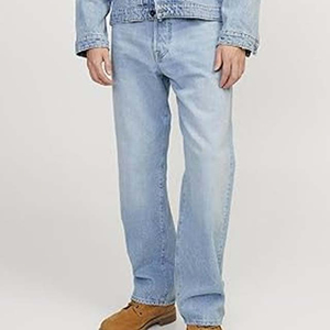 Jeans personnalisés pour hommes de haute qualité à 100 %, pantalon en denim délavé pour homme, jean droit en denim uni tendance pour garçons - Product Image 4