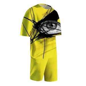 ชุดเสื้อยืดกางเกงขาสั้นพรีเมียมสำหรับผู้ชาย ชุดลำลองกีฬา ผ้าฝ้ายระบายอากาศ ชุดยูนิฟอร์มบริษัท ผู้ผลิตโดยตรงจากโรงงาน - Product Image 5
