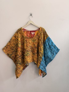 Top corto acolchado Kantha de estilo indio para mujer, hecho a mano, vintage, cómodo, blusa para mujer - Product Image 5