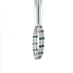Boucles d'oreilles créoles de luxe en argent sterling 925 plaqué or 18 carats avec diamants taille brillant, style vintage, pour femme, idéales pour les fêtes et les anniversaires - Product Image 4