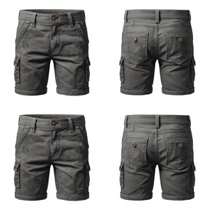 Pantalones Cortos Bávaros de Gamuza Genuina Color Gris Piedra para Hombre, Personalizados, Tradicionales, Bordados, para Oktoberfest, Proveedor OEM - Product Image 1
