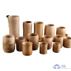 Taza de Bambú Hecha a Mano para Beber Café, Té, Agua, Vino, Juego de Suministros para Bares y Restaurantes, Modelo Vivian Vo Blue Lotus Made Binh, ¡EN OFERTA! - Product Image 1