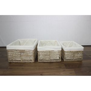 Cestas de Almacenamiento Decorativas Rectangulares de Jacinto de Agua, Multifuncionales, Ecológicas y Rústicas, de Beaufy, a Precio Competitivo - Product Image 2