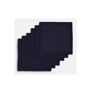 Maroon Embroidered Border Luxury All Customizable <b>Linen</b> Table Napkins Modern American Style Twin Toned <b>Cotton</b> Dinner Napkins - Product Image 3