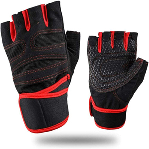 Guantes de Gimnasio para Levantamiento de Pesas, Neopreno Antideslizante, Palma Acolchada, Elásticos, Transpirables, Medios Dedos, Ajuste Ceñido, Crossfit, Entrenamiento - Product Image 3