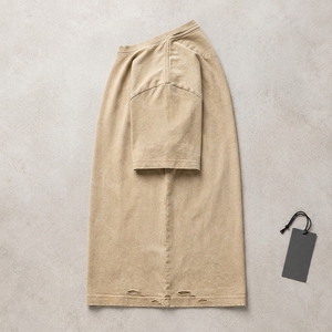 Camiseta Vintage para Hombre, Tejido de Algodón Premium, Textura Lavada, Tacto Suave, Corte Relajado, Manga Corta, Ropa Casual - Product Image 3